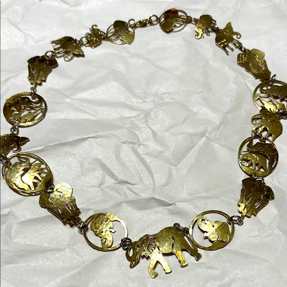 Wild Byrde Gold Elephant Charm Necklace